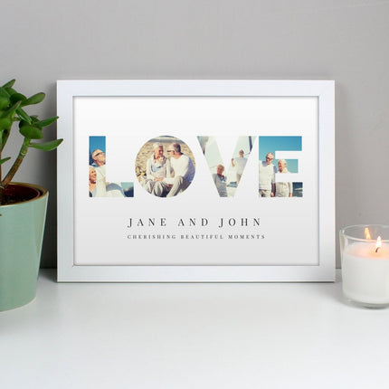 Personalised Love Photo Upload White A4 Framed Print