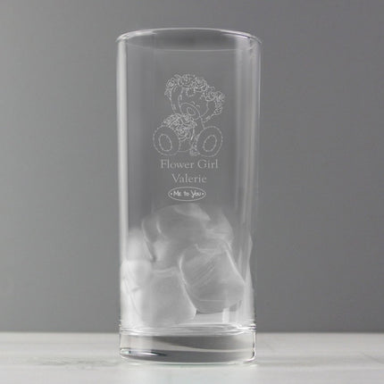 Personalised Me To You Engraved Wedding Girl Hi Ball Glass