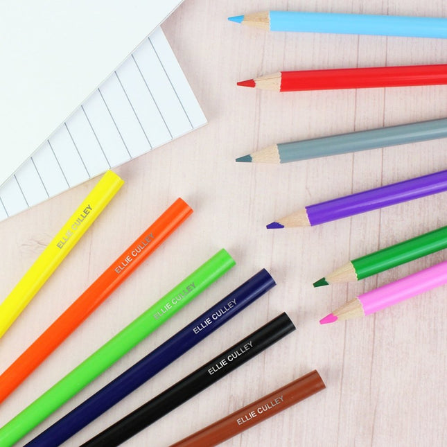 Personalised Pack Of 12 Colouring Pencils