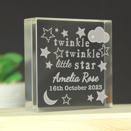 Personalised Twinkle Twinkle Large Crystal Token