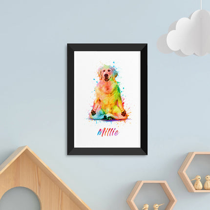 Personalised Personalised Watercolour Dog Yoga Print