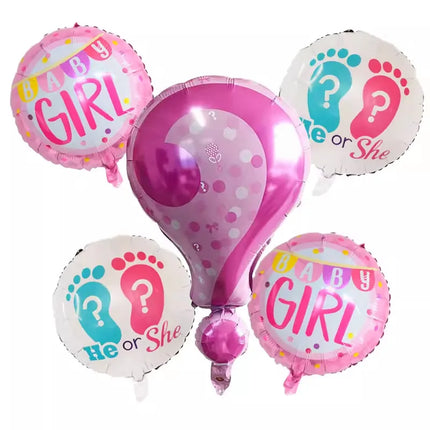 Gender Reveals Party Aluminum Film Ball Gender Male Treasure Female Treasure Bottle Birthday Party Venue Layout Aluminum Film Balloon