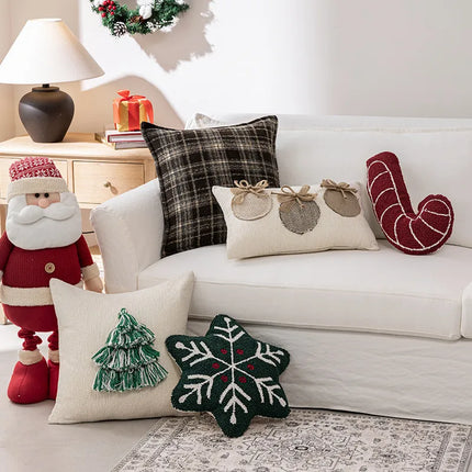 Christmas Snowflake Pillow Covers Living Room Sofa Bedding Decorative Cushion Cases Bedroom Headboard Pillows New Arrival