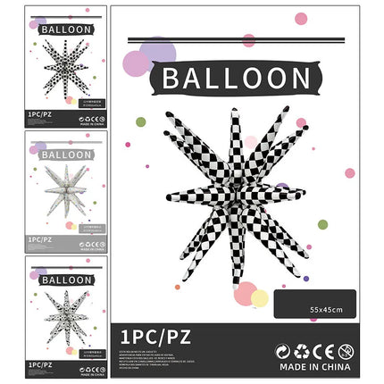 Birthday Simple Style Spot Lattice Football Aluminum Film Party Festival Balloons