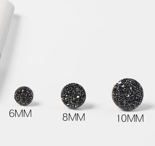 1 Piece Basic Simple Style Geometric Plating 925 Sterling Silver Crystal Ear Studs