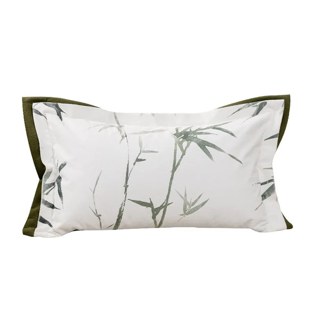 Modern Minimalist Green Series Backrest Pillow Covers Living Room Sofa Bedroom Window Vintage Style Solid Color Pattern