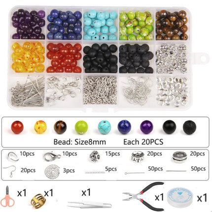 Amazon New Seven-Color Yoga Energy Bracelet Diy Ornament Beaded Box Crystal Irregular Gravel Accessories