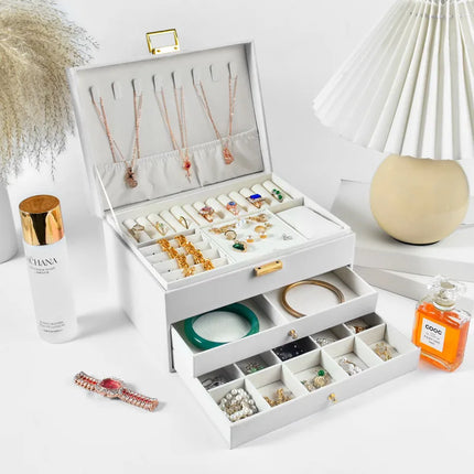 1 Piece PU Simple Style Indoor Daily Solid Color Jewelry Boxes