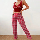 S / W0277 Vest Pants-Red