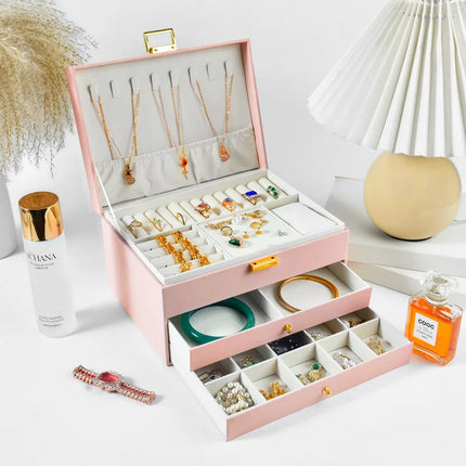 1 Piece PU Simple Style Indoor Daily Solid Color Jewelry Boxes