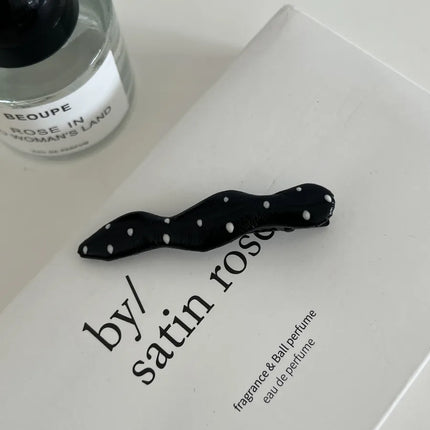 IG Style Elegant Cute Women's Polka Dots Pu Leather Alloy Hair Clip
