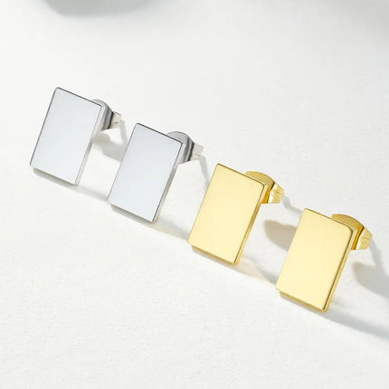 Casual Simple Style Classic Style Solid Color 304 Stainless Steel Ear Studs
