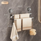 Double bar towel rack [gray short]]