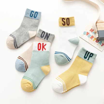 New Children's Socks Spring and Autumn Cotton Cartoon Children's Socks Boys and Girls Baby Socks Autumn and Winter Cute Children's Socks Wholesale
