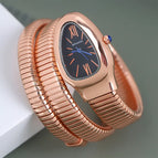 Rose gold, black dial