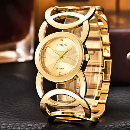 brand new women's watch stainless steel bracelet watch  simple luxury ladies quartz watch a generation of hair