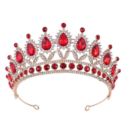baroque style crown alloy inlay crystal rhinestones crown 1 piece
