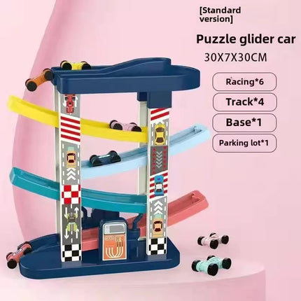 Children's toy car boy girl baby gliding track car parking car pull-back car inertia car toy