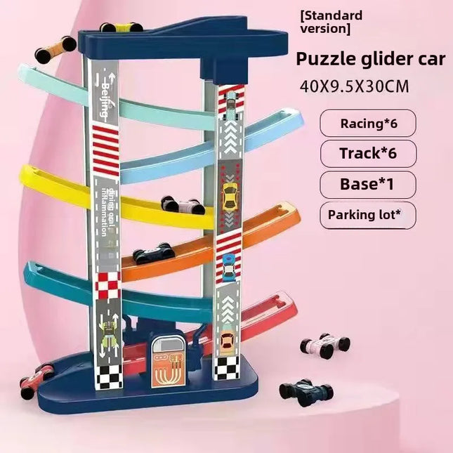 Children's toy car boy girl baby gliding track car parking car pull-back car inertia car toy