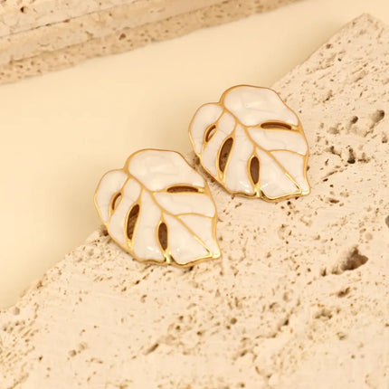 1 Pair IG Style Fairy Style Romantic Leaves Butterfly 304 Stainless Steel Ear Studs