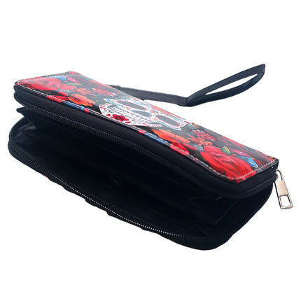 Unisex Bat Skull PVC Zipper Wallets