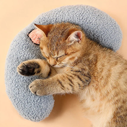 Pet Pillow Dog Cat Sleeping Moon Small Dog Plush Cushion Mat Pet Supplies Fluffy Bed Cat Nest Comfortable Sleep Surface