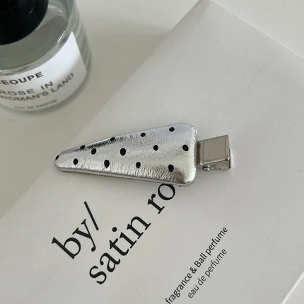 IG Style Elegant Cute Women's Polka Dots Pu Leather Alloy Hair Clip