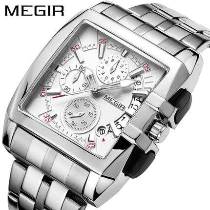 A generation of explosions MEGIR steel band men's watch sports outdoor men's watch square watch