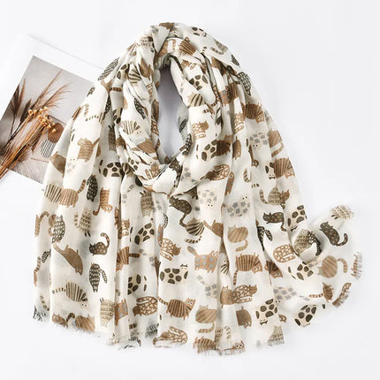 Women's Vacation Simple Style Animal Polyester Scarf