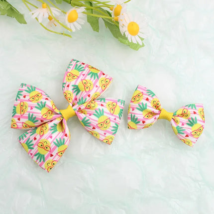 Summer National Day Fruit Bow Hairpin Flamingo Pineapple Bow   Spring New