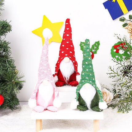 Christmas Cartoon Style Pastoral Color Block Holiday Festival Ornaments