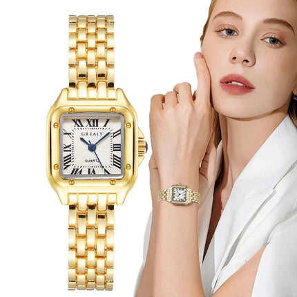 Fashion   stainless steel women's brand quartz watch business casual steel belt Women's Watch