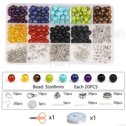 Amazon New Seven-Color Yoga Energy Bracelet Diy Ornament Beaded Box Crystal Irregular Gravel Accessories