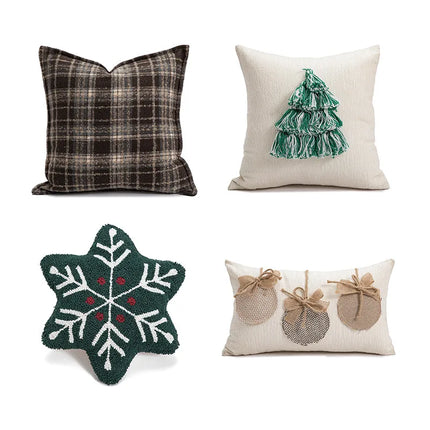 Christmas Snowflake Pillow Covers Living Room Sofa Bedding Decorative Cushion Cases Bedroom Headboard Pillows New Arrival