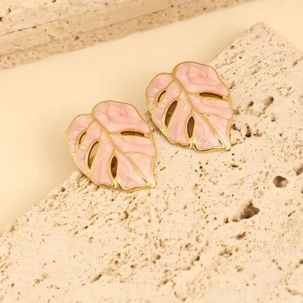 1 Pair IG Style Fairy Style Romantic Leaves Butterfly 304 Stainless Steel Ear Studs