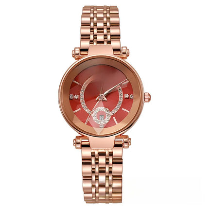 Xiaoxiang  fashion trend  niche light luxury waterproof Women's Watch Diamond Steel Belt single Calendar women's watch wholesale