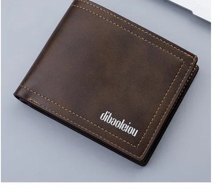 men's solid color pu leather wallets