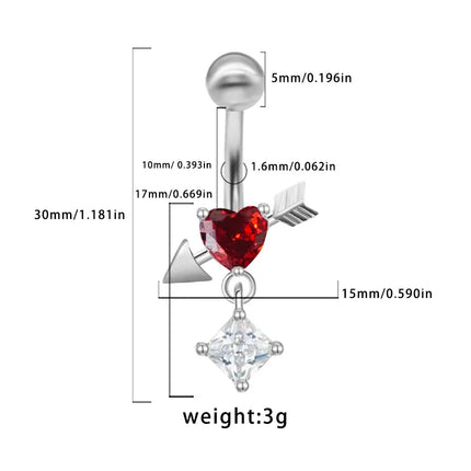 1 Piece Belly Rings Simple Style Classic Style Star 316L Stainless Steel  Alloy Plating Inlay Resin Rhinestones Glass Gold Plated Silver Plated Belly Rings