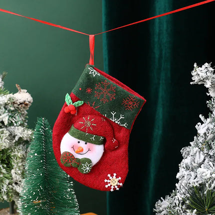 Christmas Cartoon Style Santa Claus Elk Holiday Festival Hanging Ornaments Decorative Props
