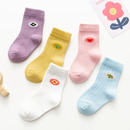 New Children's Socks Spring and Autumn Cotton Cartoon Children's Socks Boys and Girls Baby Socks Autumn and Winter Cute Children's Socks Wholesale
