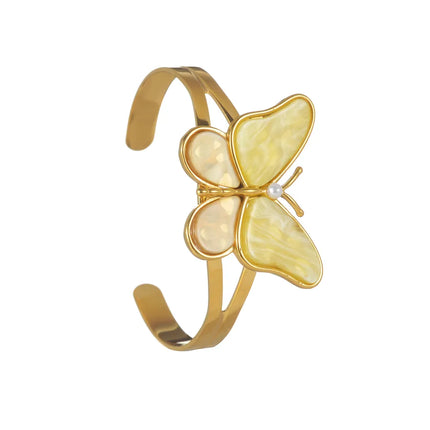 Cute Sweet Butterfly 304 Stainless Steel Bangle In Bulk