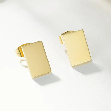 Casual Simple Style Classic Style Solid Color 304 Stainless Steel Ear Studs
