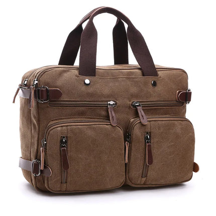 Travel Leisure Canvas Bag Business Large Capacity Briefcase Portable Crossbody Backpack Luggage Bag