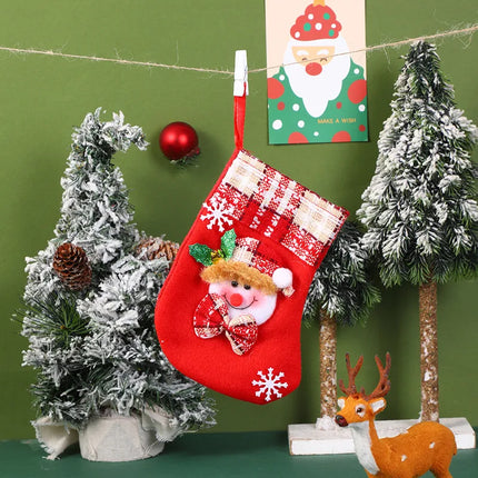 Christmas Cartoon Style Santa Claus Elk Holiday Festival Hanging Ornaments Decorative Props