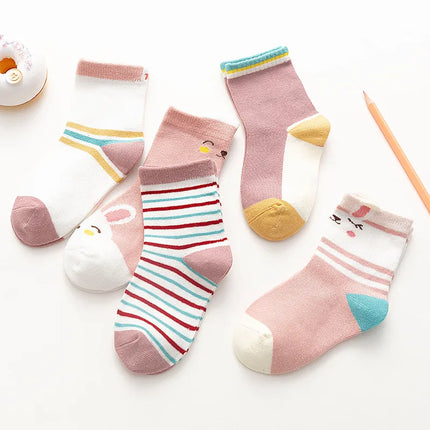 New Children's Socks Spring and Autumn Cotton Cartoon Children's Socks Boys and Girls Baby Socks Autumn and Winter Cute Children's Socks Wholesale