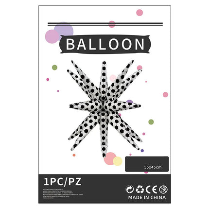 Birthday Simple Style Spot Lattice Football Aluminum Film Party Festival Balloons