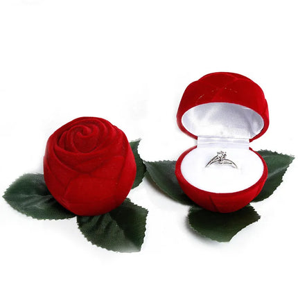 simple style flower plastic valentine's day jewelry boxes