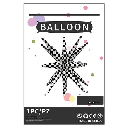 Birthday Simple Style Spot Lattice Football Aluminum Film Party Festival Balloons