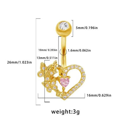 1 Piece Belly Rings Simple Style Classic Style Star 316L Stainless Steel  Alloy Plating Inlay Resin Rhinestones Glass Gold Plated Silver Plated Belly Rings