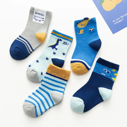 New Children's Socks Spring and Autumn Cotton Cartoon Children's Socks Boys and Girls Baby Socks Autumn and Winter Cute Children's Socks Wholesale